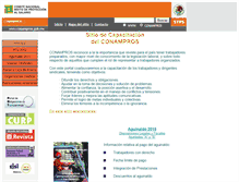 Tablet Screenshot of capacitacion.conampros.gob.mx